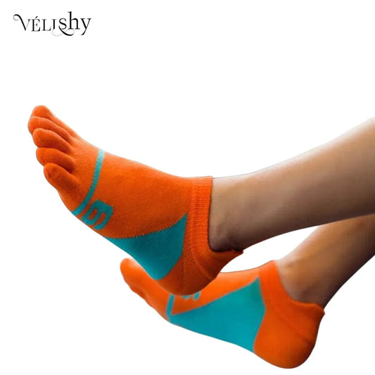 Pure Cotton Five Finger Socks Mens Sports Breathable Comfortable Shaping Anti Friction Men's Socks With Toes