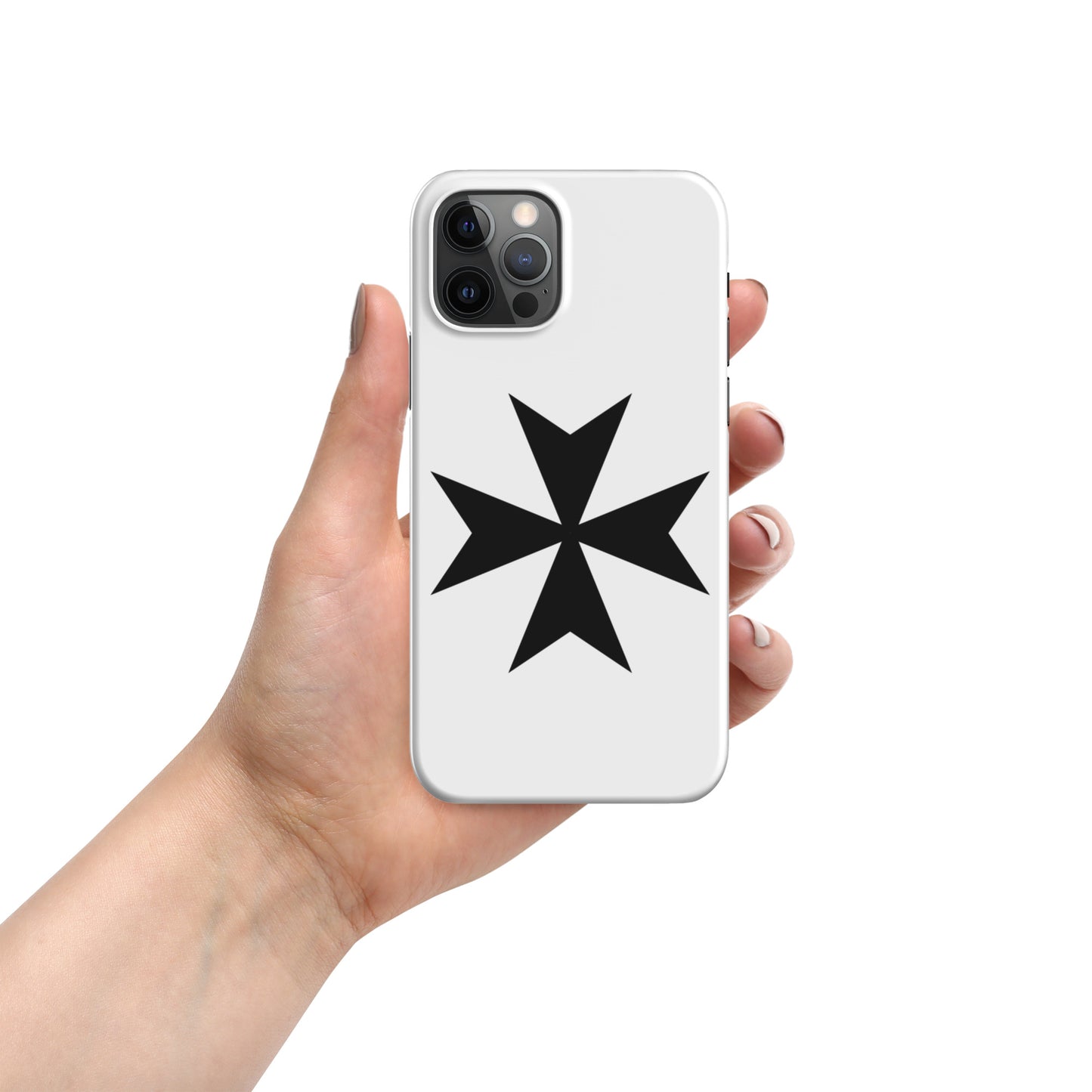 Snap Case for iPhone® with Elegant Malta Cross Design – Sleek, Durable Protection